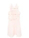 Zimmermann Crush Embroidered Linen-silk Maxi Dress In Pink