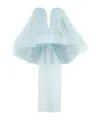 Zimmermann Crush Light Blue Top With Boned Bodice And Rear Tie Closure In Silk Woman In Blue