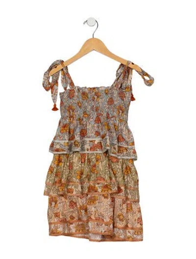 Pre-owned Zimmermann Babies' Toddler Girls' Floral Print Sleeveless Dress In Neutrals