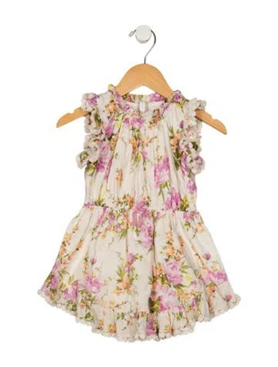 Pre-owned Zimmermann Babies' Toddler Girls' Floral Sleeveless Dress In Multi