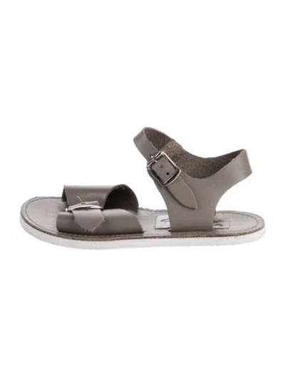 Pre-owned Zimmermann Babies' Toddler Girls Leather Sandal In Grey