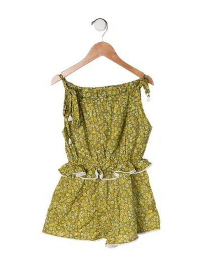 Pre-owned Zimmermann Babies' Toddler Girls Pattern Printed Romper In Green