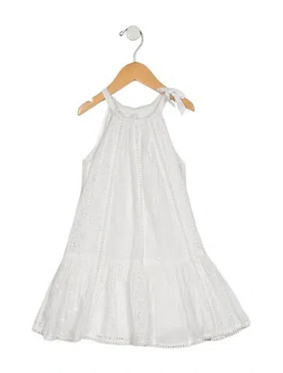 Pre-owned Zimmermann Babies' Toddler Girls Pleated Embroidered Dress In White
