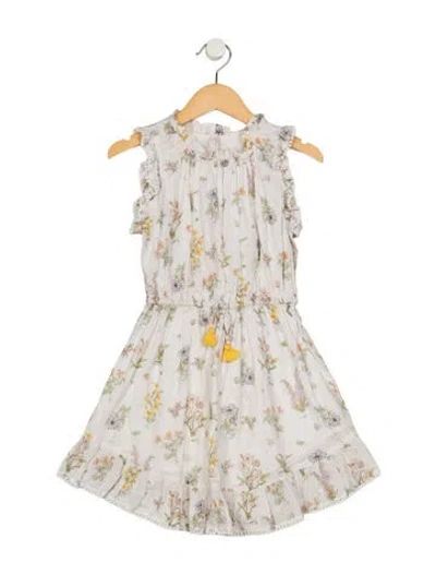 Pre-owned Zimmermann Babies' Toddler Girls Pleated Pattern Printed Dress In White