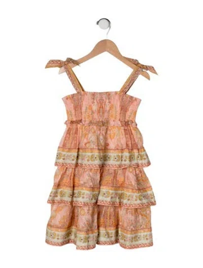 Pre-owned Zimmermann Babies' Toddler Girls' Sleeveless Dress In Pink