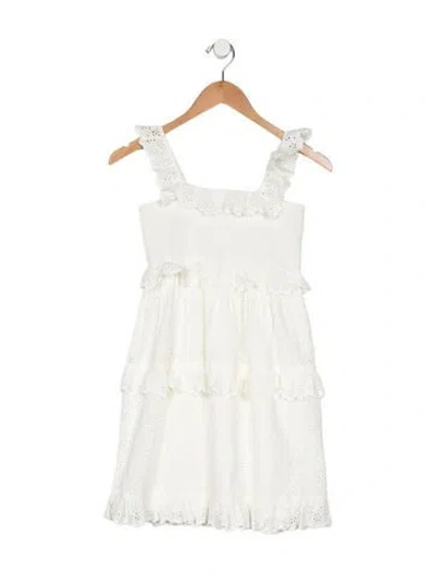 Pre-owned Zimmermann Babies' Toddler Girls' Sleeveless Eyelet Dress In White