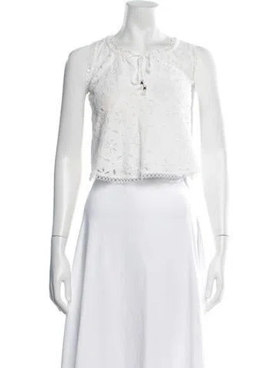 Pre-owned Zimmermann Babies' Toddler Girls' Sleeveless Top In White