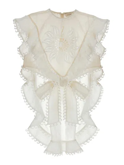 Zimmermann Balance Waterfall Top In White