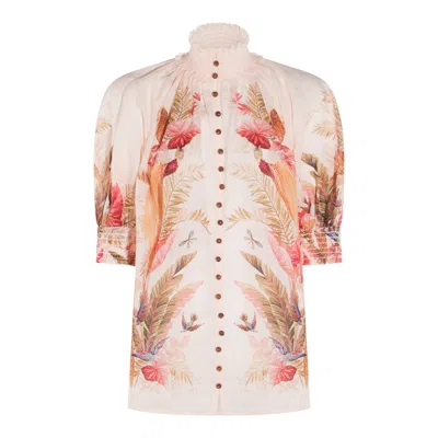 ZIMMERMANN TOP CREAM PALM FLORAL