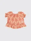 Zimmermann Aster Kids Frill Sleeve Top In Orange