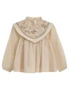 Zimmermann Lucky Kids Broderie Blouse In Neutral
