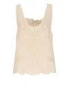 Zimmermann Natura Embroidered Linen-silk Tank Top In Pink