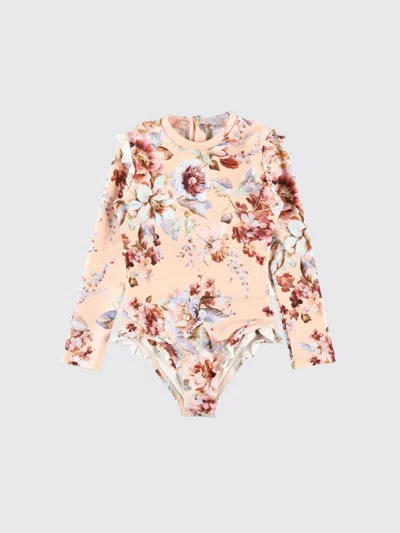 Zimmermann Awaken Kids Long-sleeve Swimsuit In Multi