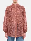 Zimmermann Ottie Paisley-print Ramie Shirt In Bunt