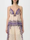Zimmermann Maxine Plunge Cami Tops Purple In Violet