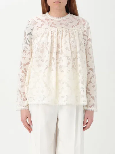 Zimmermann Illuminate Lace Gathered Top In White