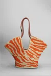 Zimmermann Womens Orange Zebra Goldentime Medium Zebra-pattern Raffia Tote Bag In Orange