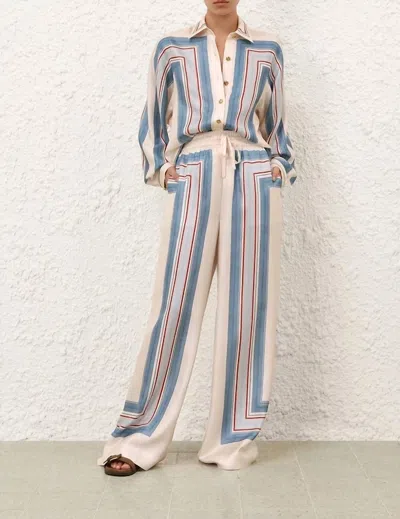 Zimmermann Track Pants In Ticking Stripe In Multi