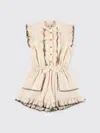 Zimmermann Lucky Frill Playsuit In Neutral