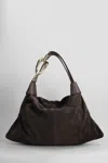 Zimmermann Trampoline Small Shoulder Bag In Brown Suede