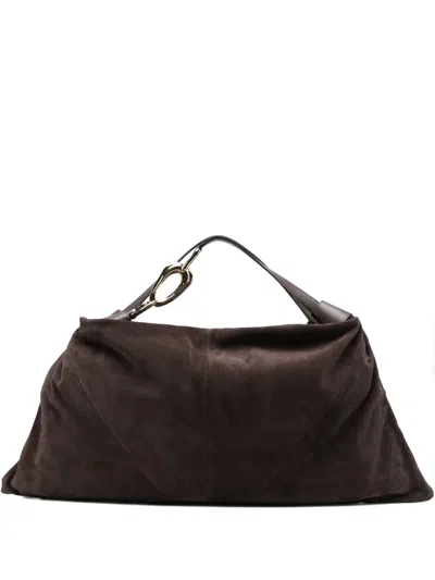 Zimmermann Trampoline Suede-leather Shoulder Bag In Brown