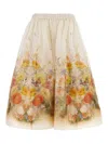 Shop Zimmermann Tranquillity Skirt In Multicolour