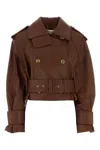 Zimmermann Hypnotic Leather Crop Trench Women In Brown