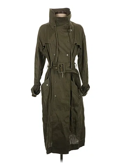 Pre-owned Zimmermann Trenchcoat In Green