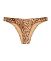 Zimmermann Cascadian Scoop Bikini Bottoms Tan Leopard In Brown