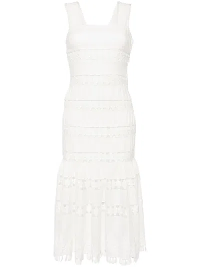 Zimmermann Womens Square-neck Cut-out Linen Midi Dress Ivory