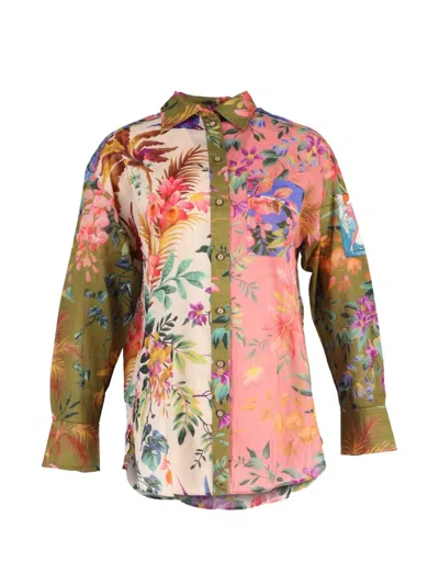 Pre-owned Zimmermann Tropicana-print Shirt In Neutral