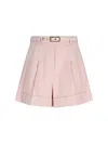Zimmermann Straight Pleated Shorts Rolled Hem