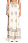 Zimmermann Utility Dot Lemon-print Wide Trousers In Beige