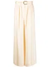 Zimmermann Pleated-waistband Palazzo Trousers In Beige