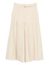 Zimmermann High Waist Wide Leg Trousers With Belt In Neutral