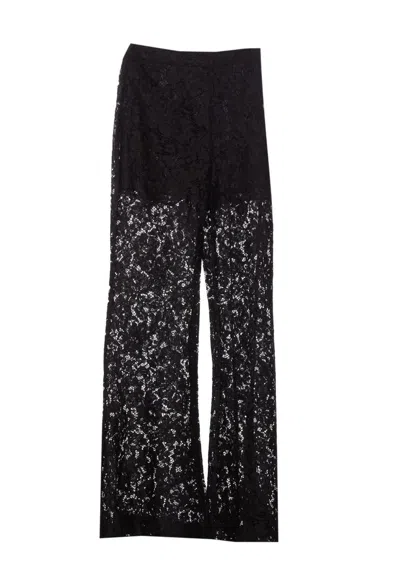 Zimmermann Black Matchmaker Flared Lace Trousers