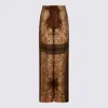 Zimmermann Womens Caramel Paisley Luna Wide-leg Silk Trousers Xl In Multi