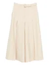 Zimmermann High Waist Wide Leg Trousers With Belt In Neutral