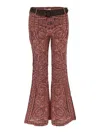 Zimmermann Belted Waist Ottie Paisley Printed Trousers In Light Beige