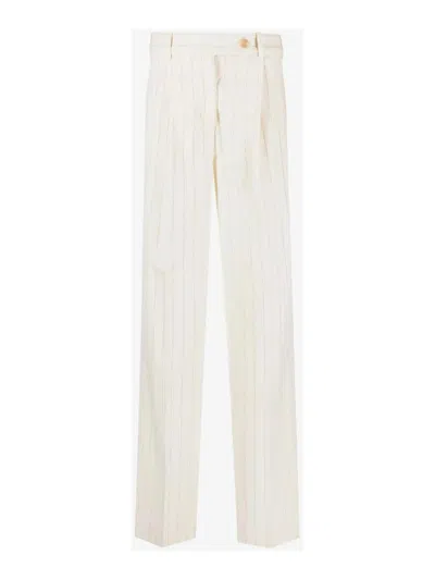 Zimmermann Trousers Luminosity Pleat Front Pant In White