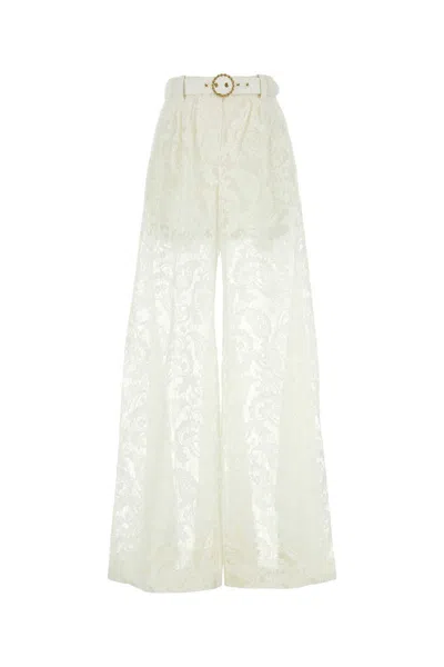 Zimmermann Trousers In White