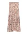 Zimmermann Wylie Flared Knit Skirt In Nude