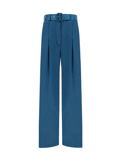 ZIMMERMANN TUCK SILK TROUSERS
