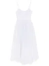 Zimmermann Tulle Corset Midi Dress In Blue
