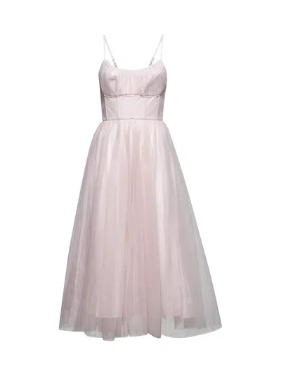 Zimmermann Pale Pink Tulle Midi Dress