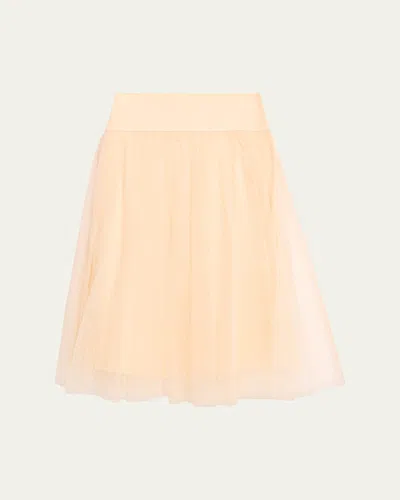 Zimmermann Tulle Dot Midi Skirt In White