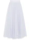 Zimmermann Sheer Overlay High-waisted Layered Tulle Skirt In Blue