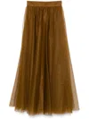 Zimmermann Gonna Lunga In Tulle In Brown