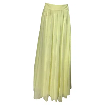 Zimmermann Tulle Maxi Skirt In Yellow Polyamide