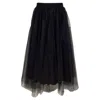 Zimmermann High-waisted Tulle Midi Skirt In Black